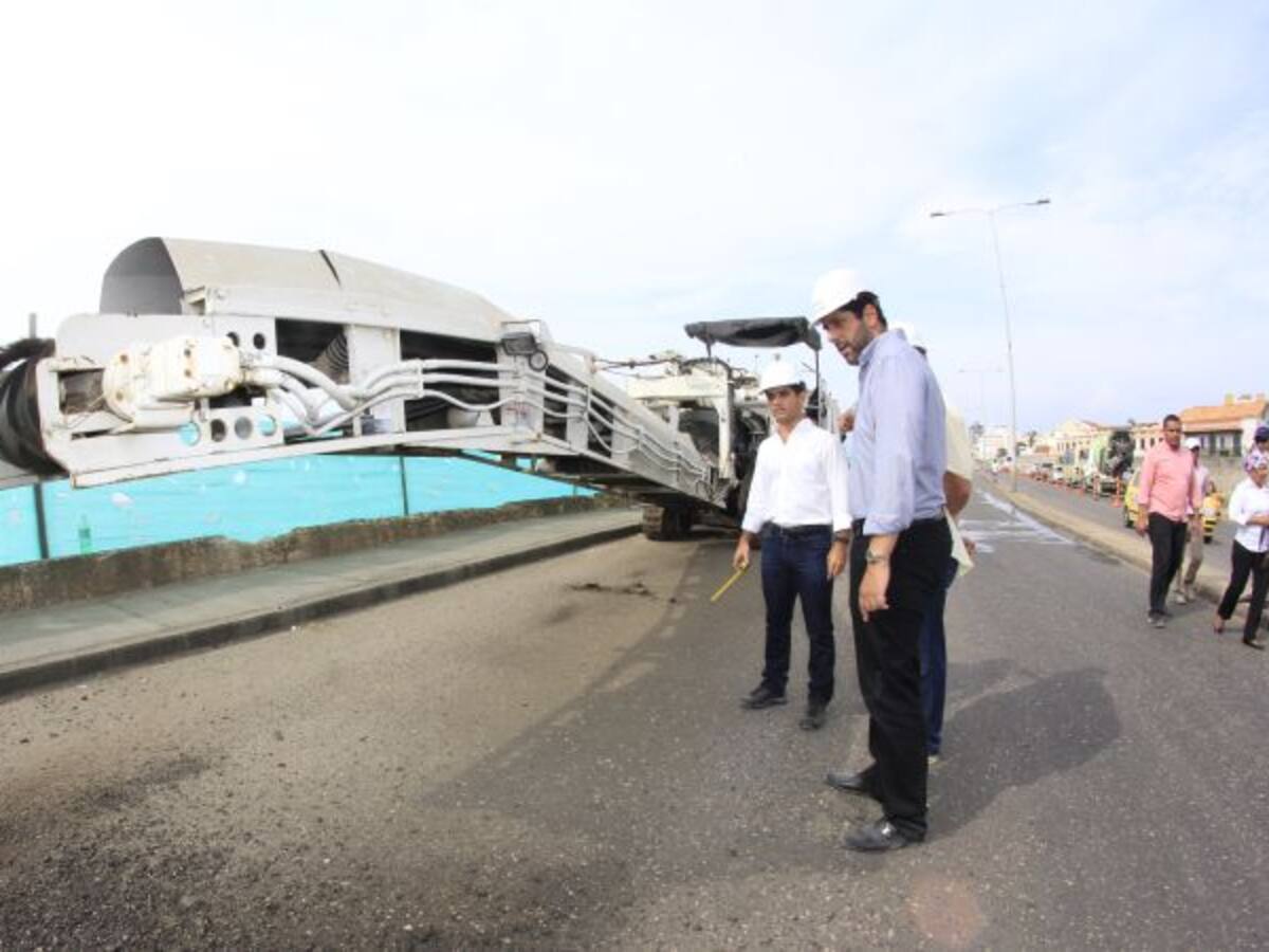 Inició pavimentación en concreto rígido de Avenida Santander en Cartagena