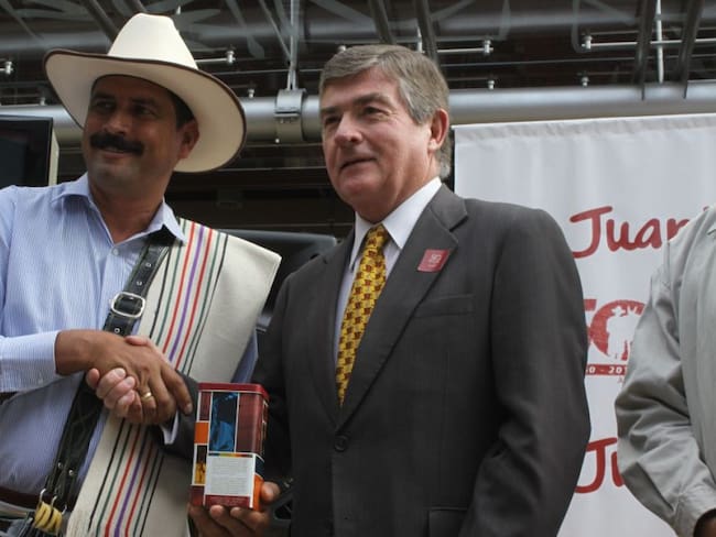 Juan Valdez con Mario Gómez Estrada (q.e.p.d)