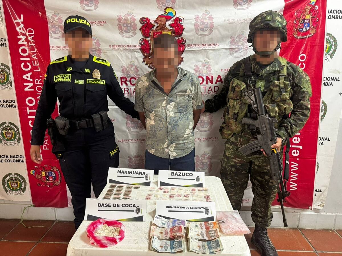 Ejército y Sijín capturan a alias ‘El Abuelo’ por microtráfico en Achí, sur de Bolívar