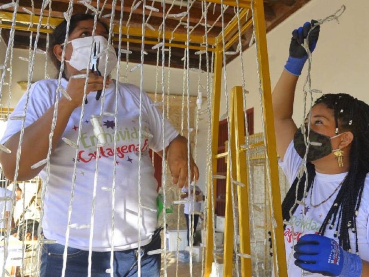 Madres cabeza de hogar, protagonistas en alumbrado navideño de Cartagena