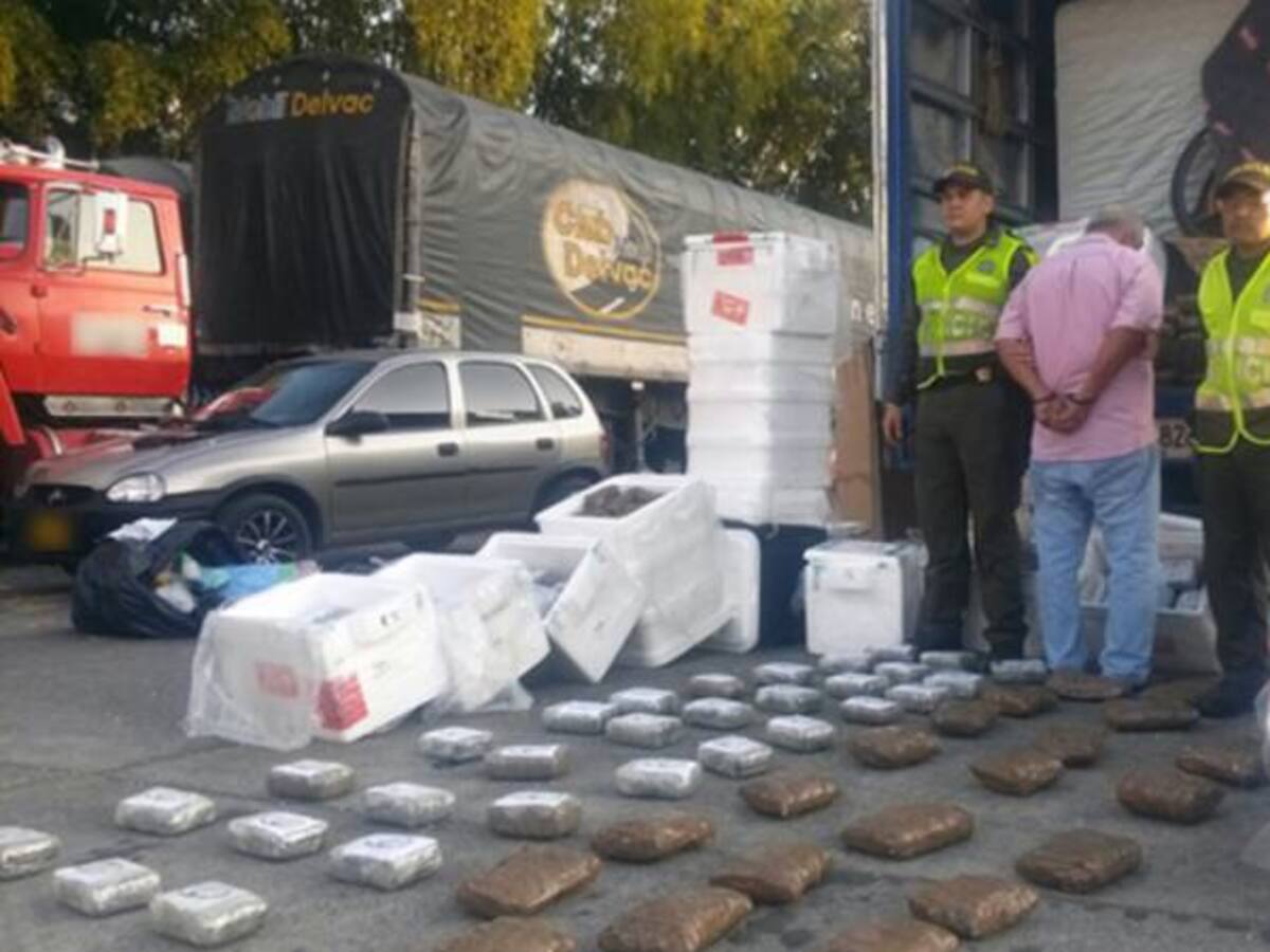 En el Quindío incautan 161 kilos de marihuana que iban para Bogotá