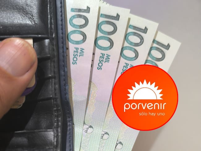 Dinero Colombia y logo de Porvenir. Fotos: Getty Images / X @PorvenirOficial