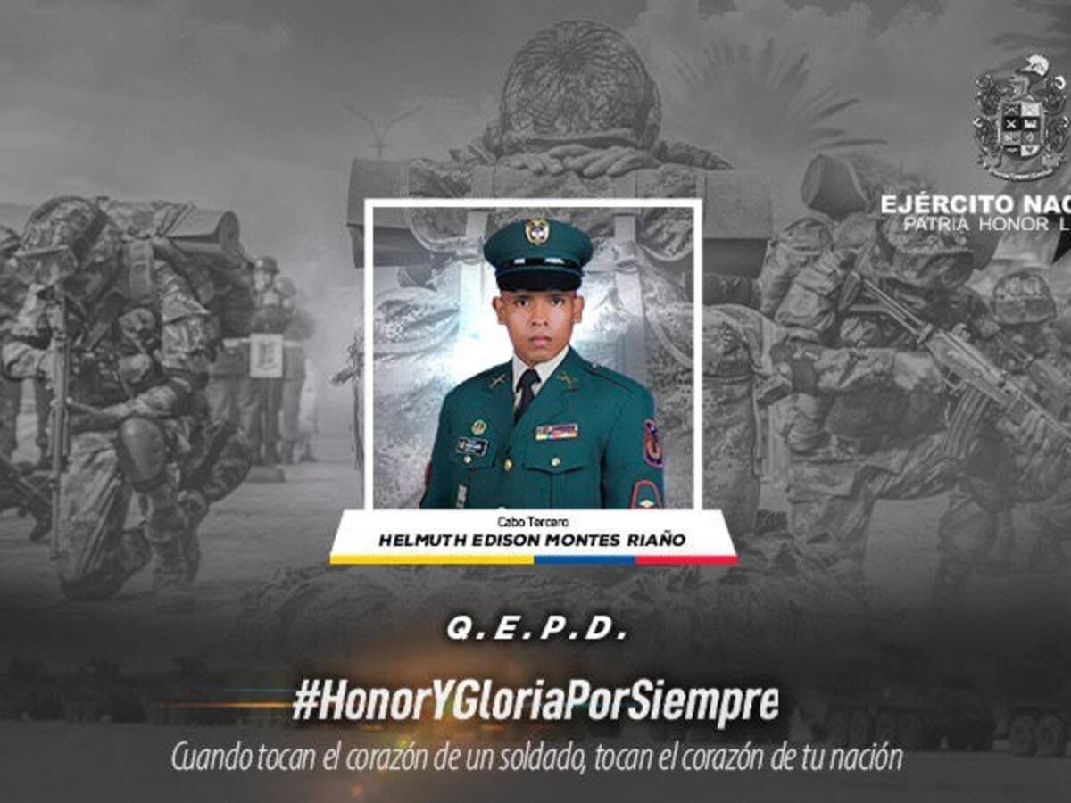 Un soldado murió tras caer en un campo minado en Zaragoza, Antioquia