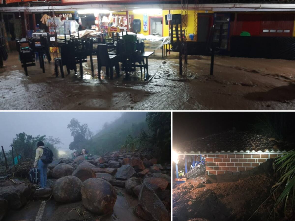 Cerca de 10 personas son evacuadas de sus viviendas en Caldas por el desbordamiento de 3 quebradas