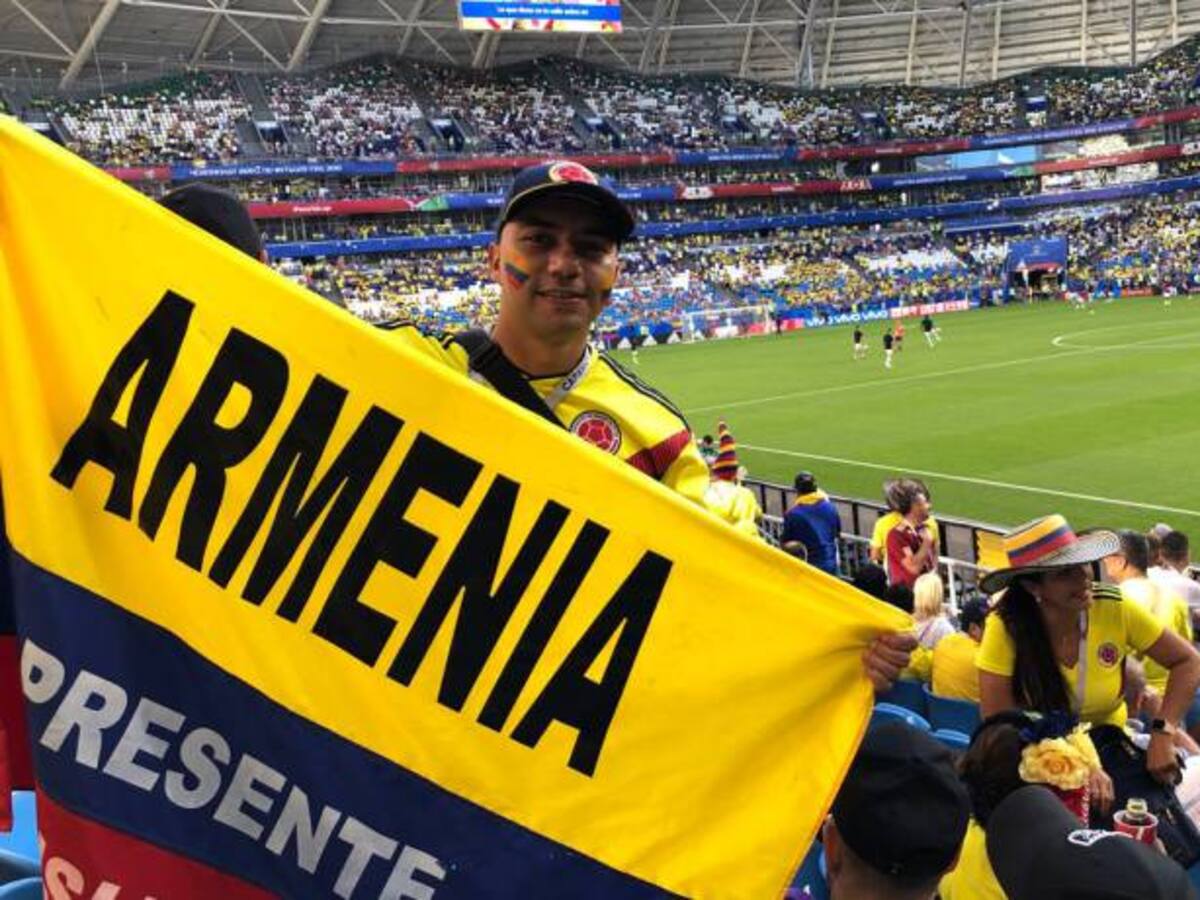 (VIDEO) Así vivieron los quindianos el gol de Mina en el estadio en Rusia