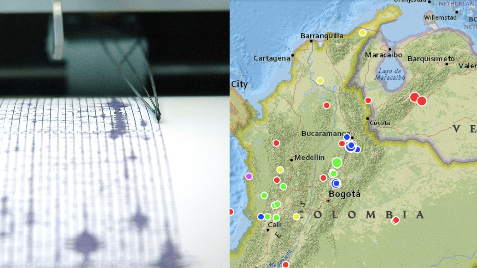 Sismos en Colombia. Cortesía: SGC