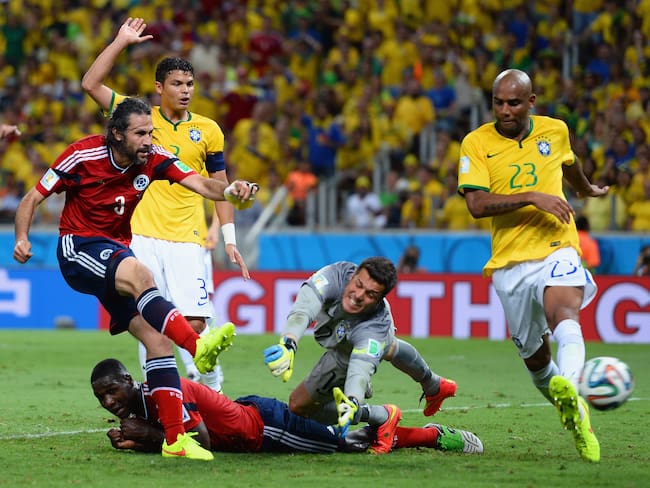 Mario Yepes jugador de Colombia en los cuartos de final del Mundial del 2014 ante Brasil /Getty Images