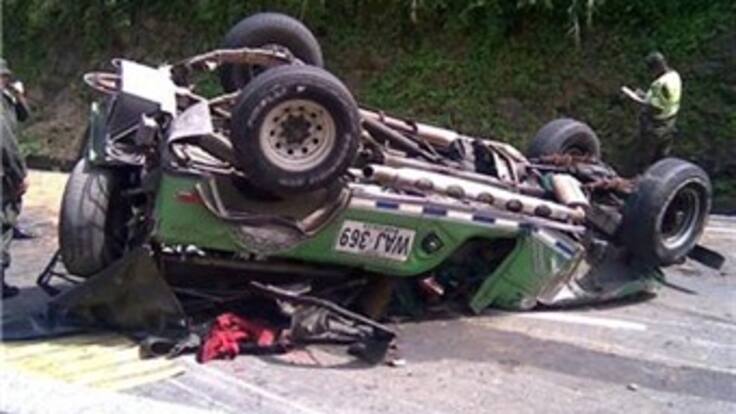 Seis personas heridas en un accidente en la vía Manizales-Medellín