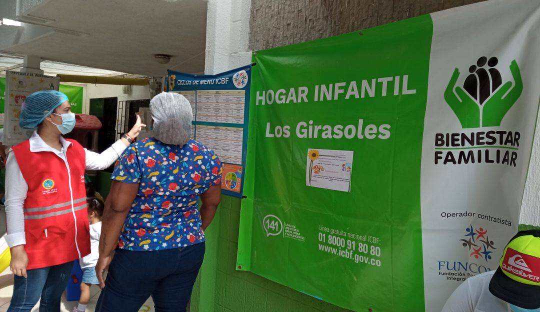 La entidad visitó los hogares Portalito del barrio El Socorro y Los Girasoles en Zaragocilla, donde son atendidos más de 300 niños y niñas