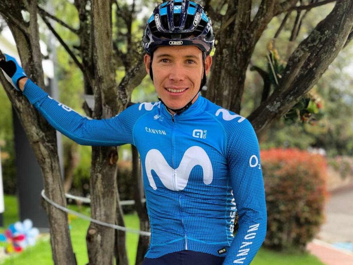 'Superman' López superó el COVID-19 y ya entrena con el Movistar Team