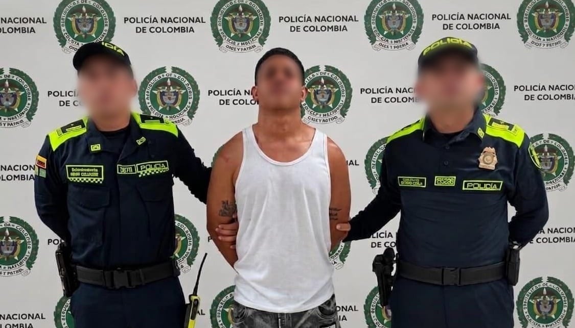 Alias Masacre, capturado. // Policía Metropolitana de Cartagena