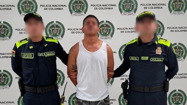 Alias Masacre, capturado. // Policía Metropolitana de Cartagena