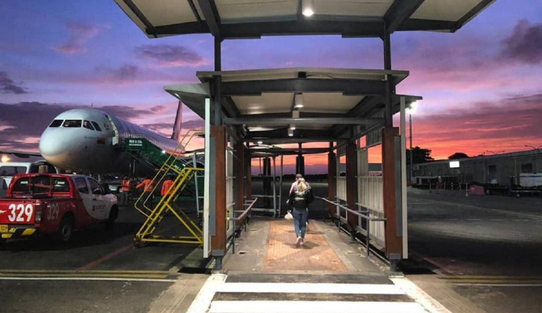 Abordaje en el aeropuerto de Cartagena