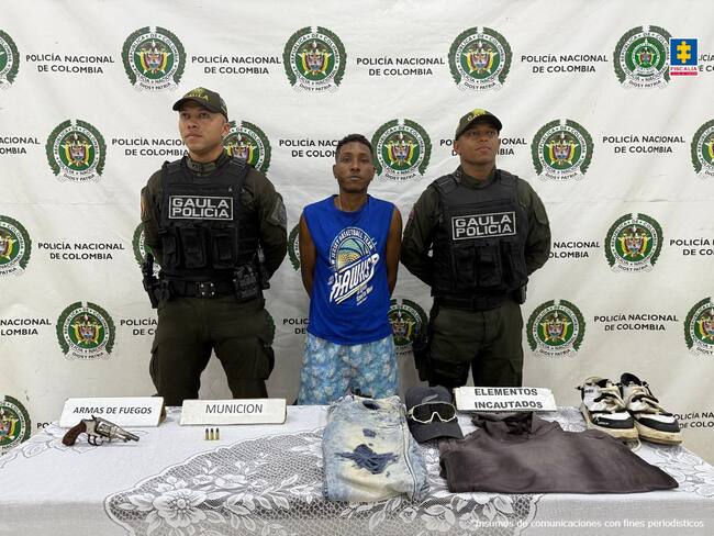 Yorman Manuel Martínez Ruiz, alias 'El Flaco', presunto integrante del 'Clan del Golfo'.