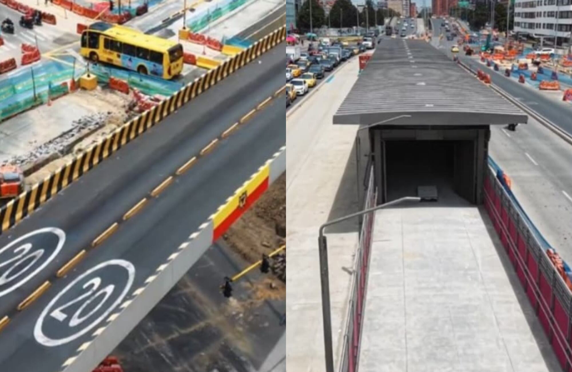 Así está la Avenida 68 en Bogotá. Foto: captura de pantalla de video de la Alcaldía de Bogotá.