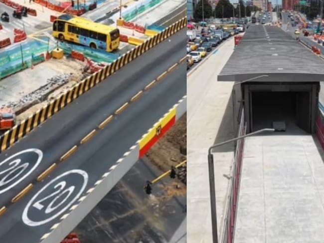 Así está la Avenida 68 en Bogotá. Foto: captura de pantalla de video de la Alcaldía de Bogotá.