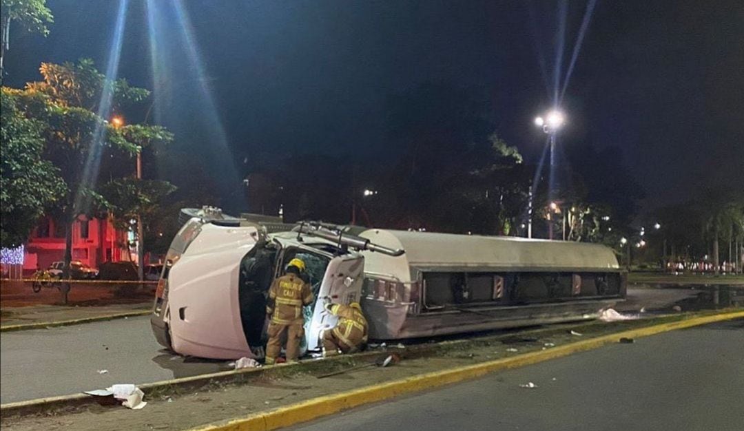 Accidente con camión cisterna 