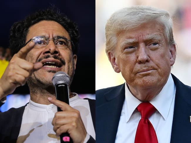 Iván Cepeda y Donald Trump. Fotos: (Colprensa - Catalina Olaya) / (Photo by Image Photo Agency/Getty Images)
