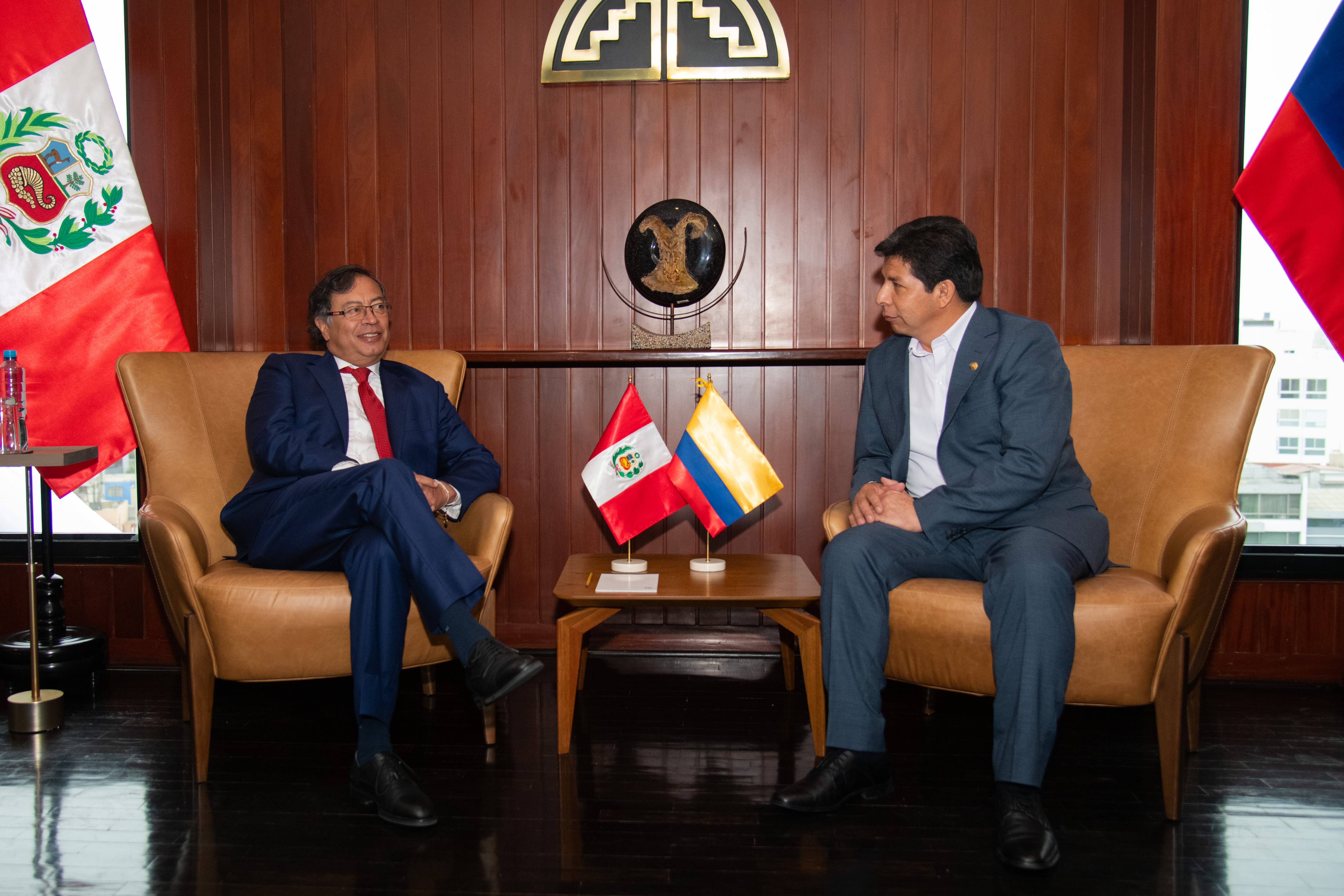Hace unas semanas, el presidente Gustavo Petro se había reunido, en Perú, con so homólogo Pedro Castillo (Cortesía: Presidencia de la República)