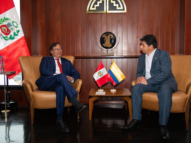 Hace unas semanas, el presidente Gustavo Petro se había reunido, en Perú, con so homólogo Pedro Castillo (Cortesía: Presidencia de la República)