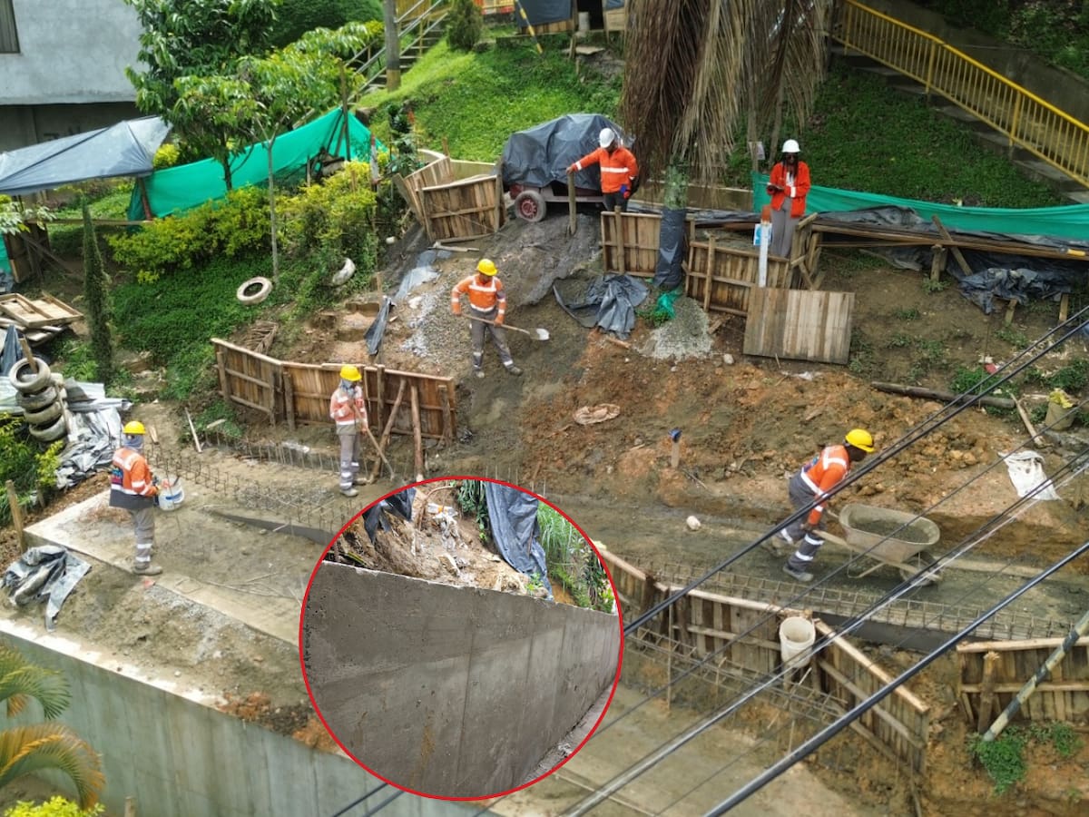 Autoridades continúan obras para estabilizar terrenos en Medellín durante la época invernal