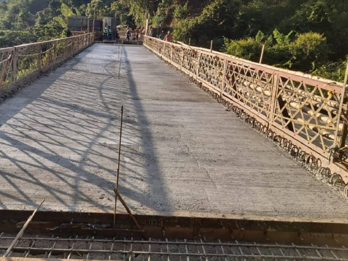 Puente El Peligro entre Salamina y Pácora listo para la reapertura