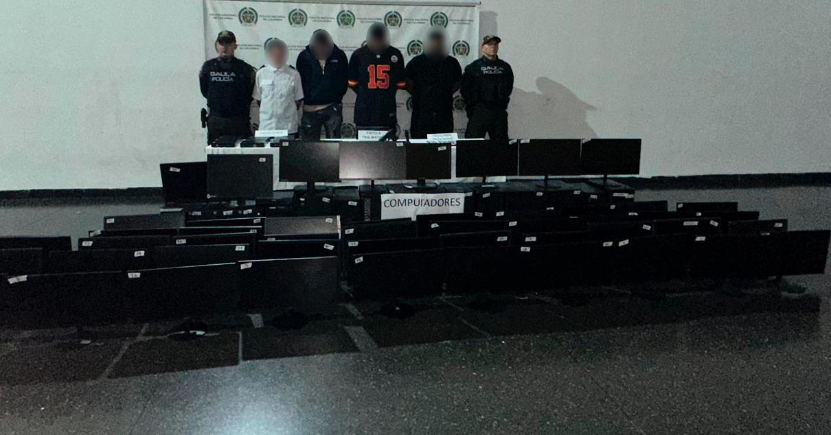 Desmantelan red internacional de estafas y secuestro que operaba en Medellín. Foto: Policía Nacional.