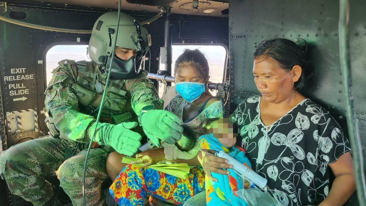 Ejército rescató a dos bebés wayúu, con problemas de salud, en La Guajira
