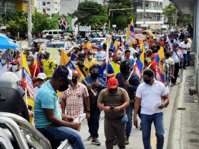 Trabajadores se suman a jornada nacional de paro en Cartagena