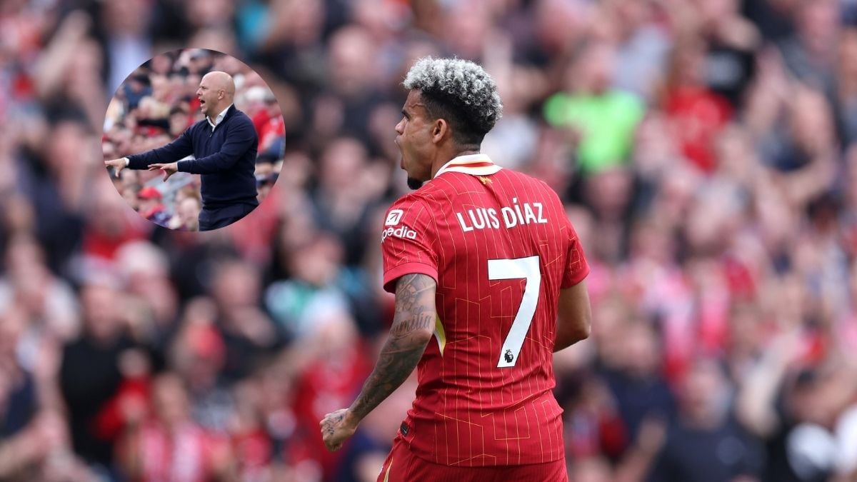 Luis Díaz y Arne Slot/GettyImages