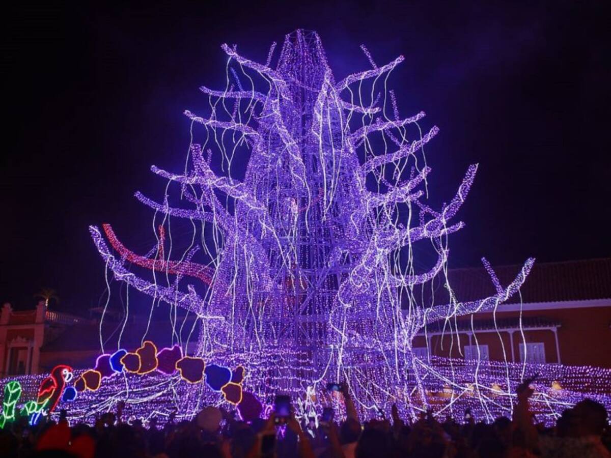 Cartagena encendió su alumbrado navideño en 47 puntos
