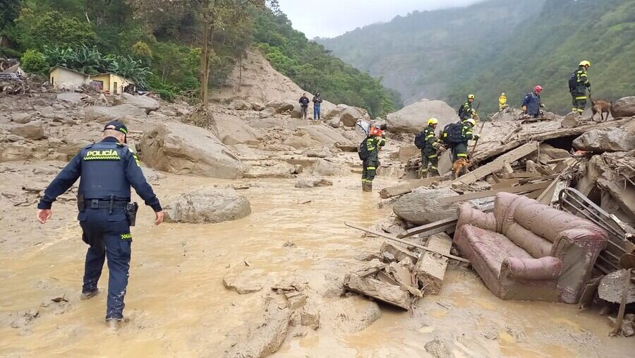 Emergencia en Quetame, Cundinamarca. Foto: Colprensa.