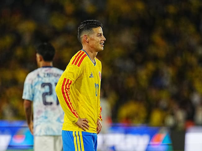 James Rodríguez durante el amistoso entre Colombia y Costa Rica. (Photo by Andres Rot/Getty Images)