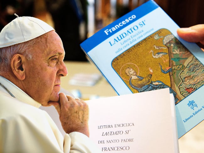 Encíclica 'Laudato si', del fallecido papa Francisco. Imagen de referencia vía Getty Images
