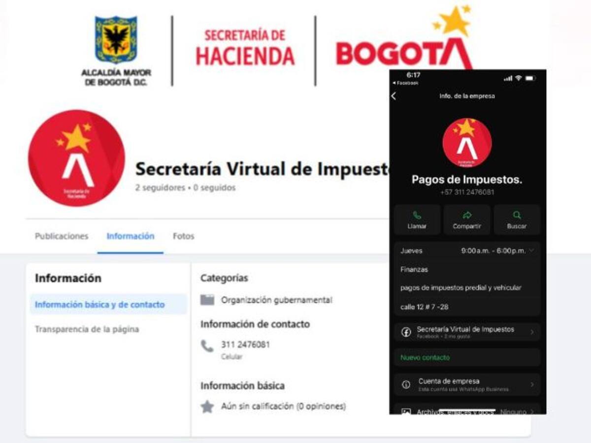 ¡Pilas! Perfil falso de la Secretaría de Hacienda de Bogotá está estafando a ciudadanos