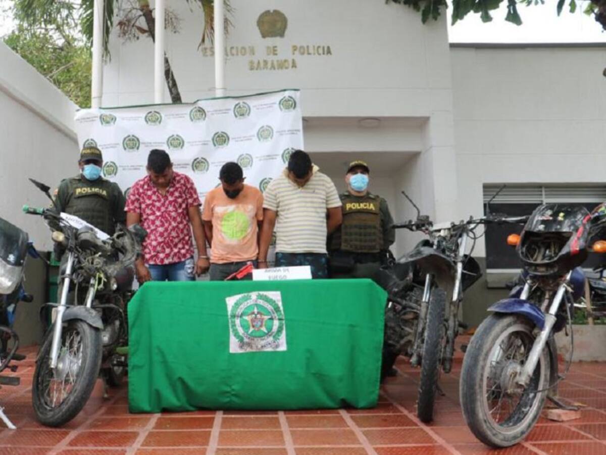 La Policía del Atlántico desmanteló una banda dedicada al hurto de motos