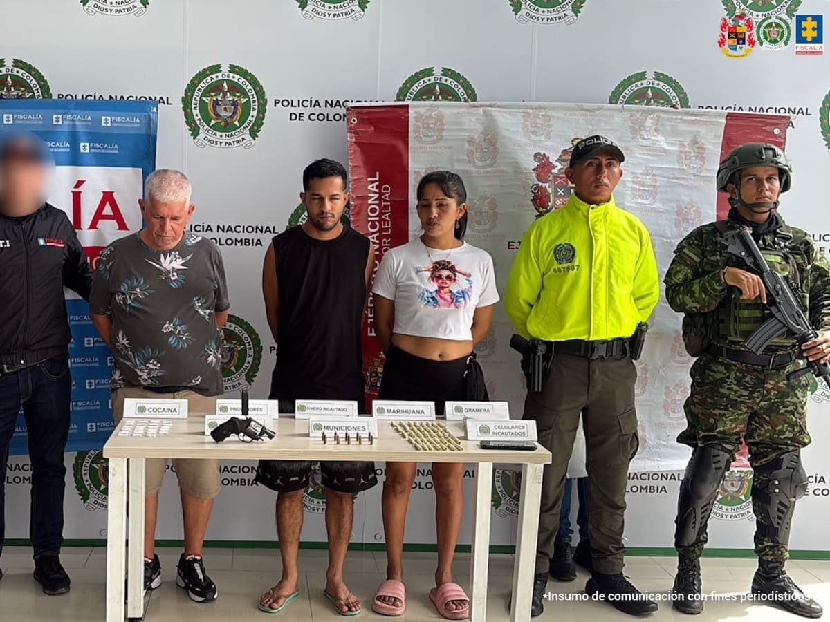 Tres capturados por tráfico de drogas y porte de armas en Cúcuta