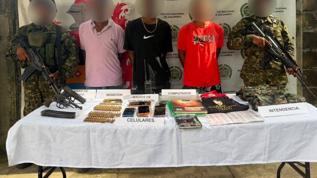 En Zaragoza capturaron a tres integrantes del Clan del Golfo y recuperaron a una menor reclutada