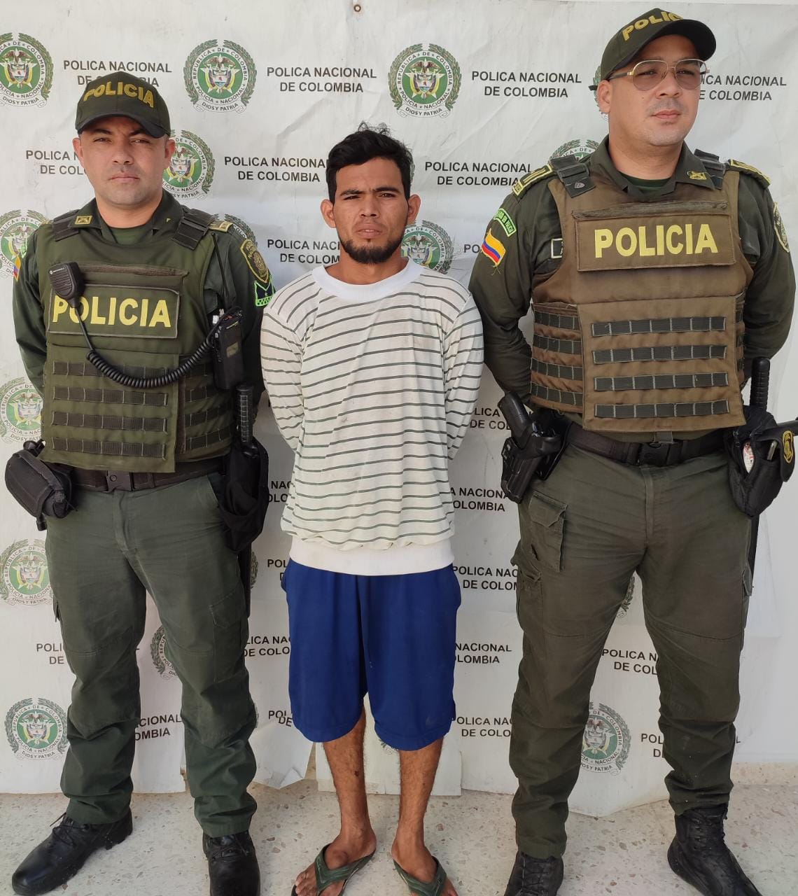 Capturado por golpear a la mamá en el Atlántico./Policía del Atlántico