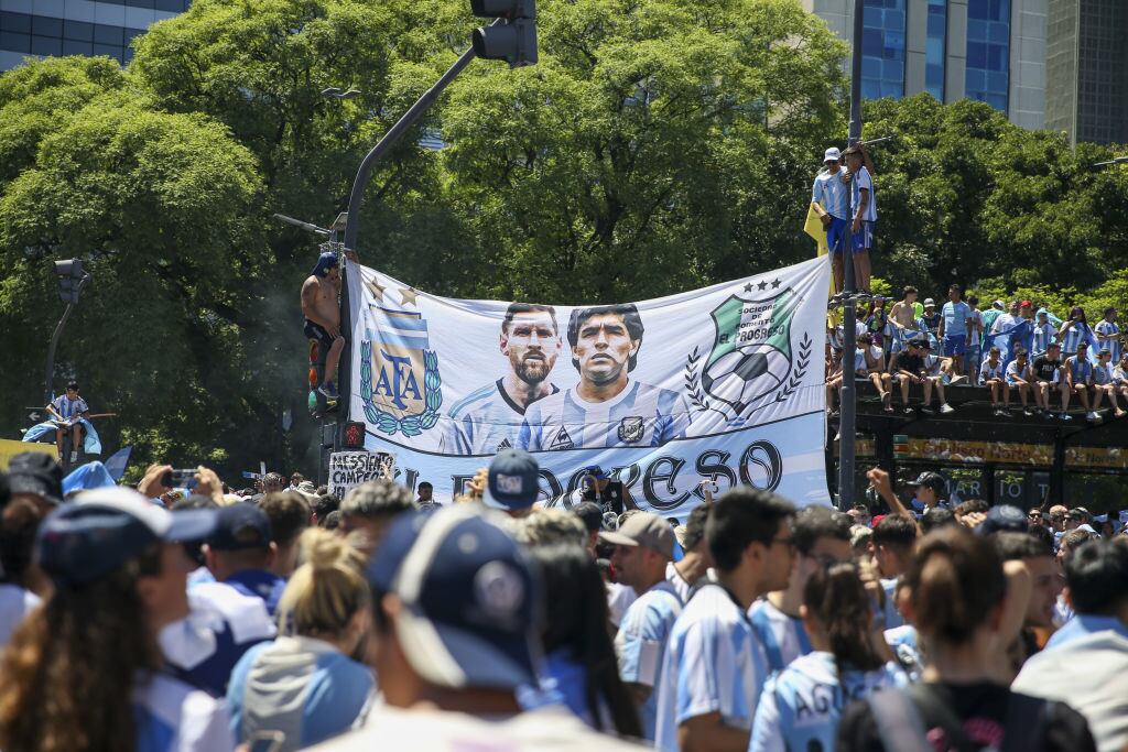 Celebración del título de Argentina en Buenos Aires (Photo by Muhammed Emin Canik/Anadolu Agency via Getty Images)