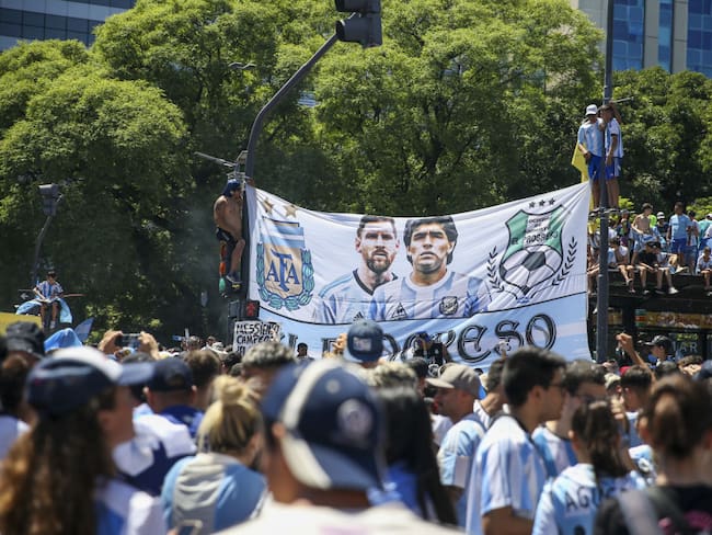 Celebración del título de Argentina en Buenos Aires (Photo by Muhammed Emin Canik/Anadolu Agency via Getty Images)