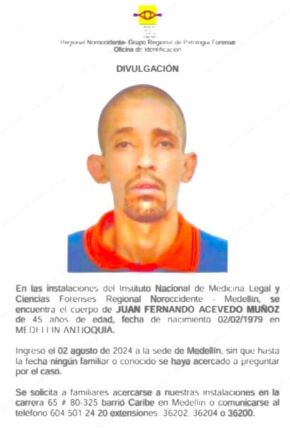 Foto: cortesía de Medicina Legal.