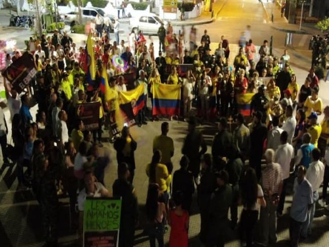 Ciudadanos de Montería dan mensaje de respaldo a la Fuerza Pública