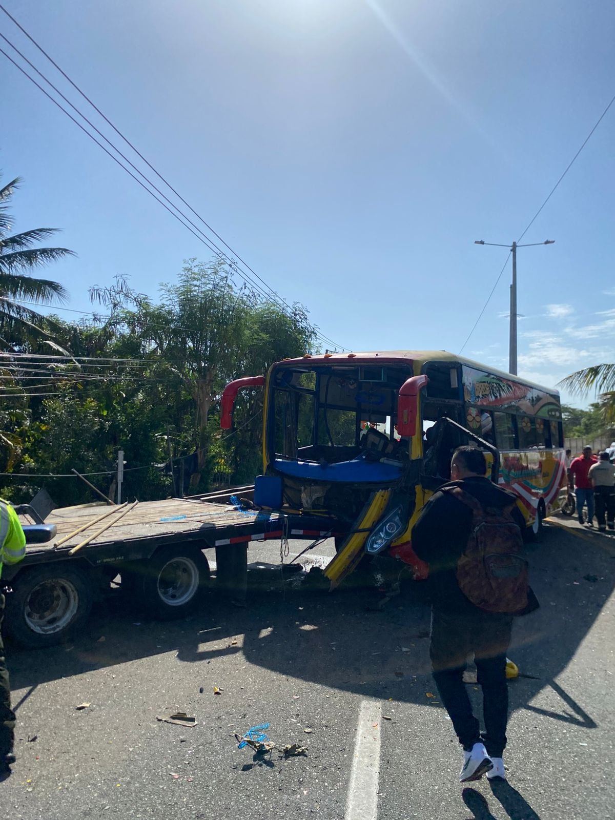 Vehículos involucrados en el accidente. Foto: cortesía.