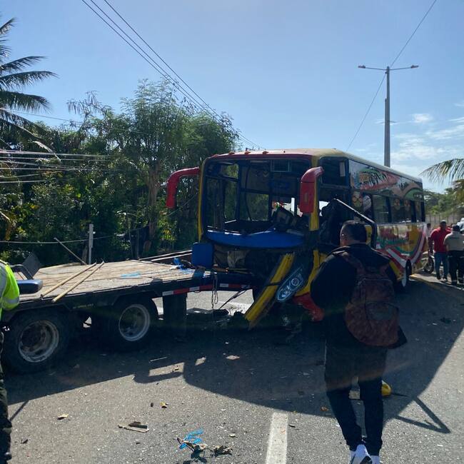 Vehículos involucrados en el accidente. Foto: cortesía.