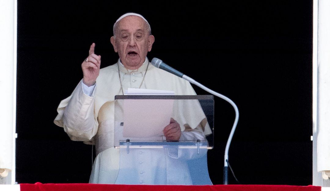 El papa Francisco durante el Ángelus.