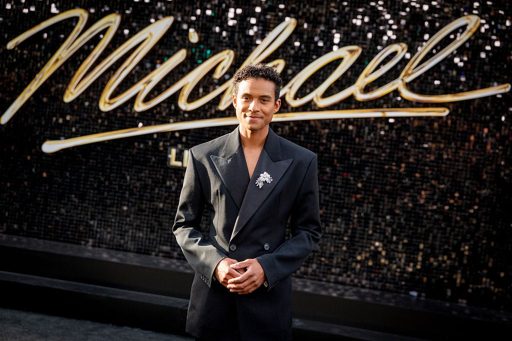 HOLLYWOOD, CALIFORNIA - APRIL 20: Jaafar Jackson attends the premiere of Lionsgate's "Michael" at Dolby Theatre on April 20, 2026 in Hollywood, California. (Photo by Emma McIntyre/WireImage)