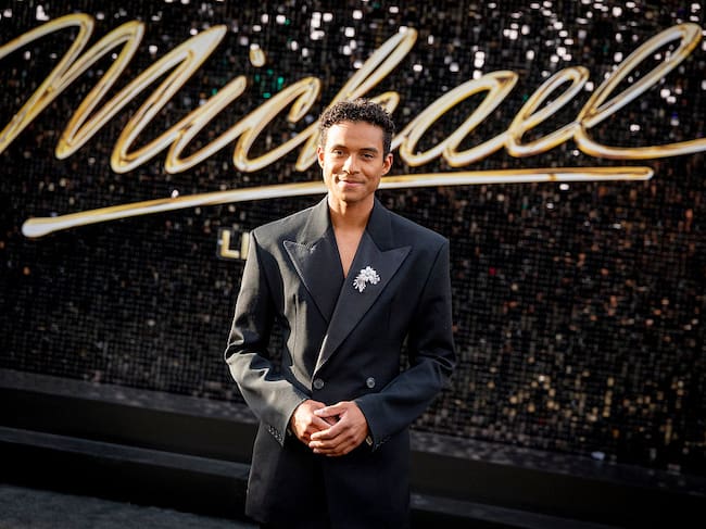 HOLLYWOOD, CALIFORNIA - APRIL 20: Jaafar Jackson attends the premiere of Lionsgate's "Michael" at Dolby Theatre on April 20, 2026 in Hollywood, California. (Photo by Emma McIntyre/WireImage)