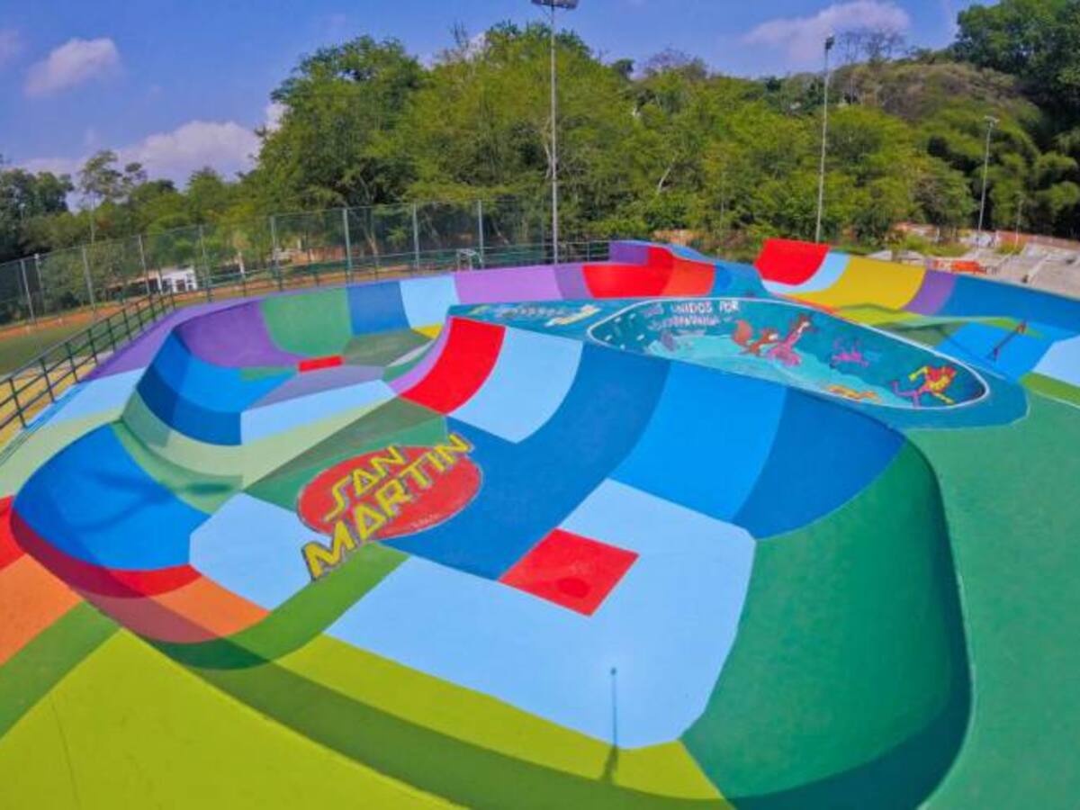 Parque de deportes extremos se "vistió" de colores