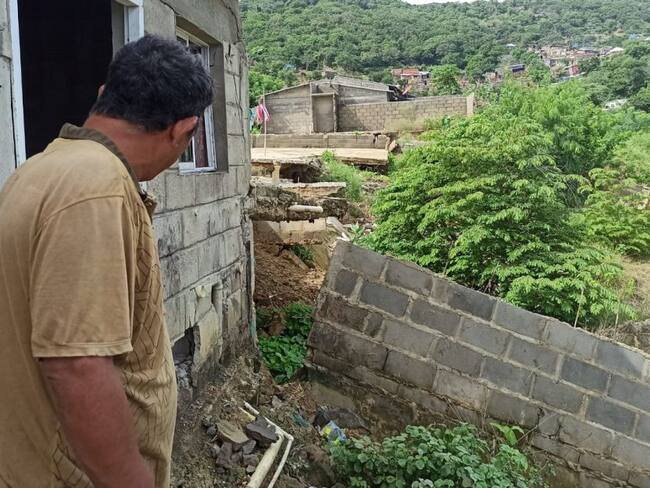 Viviendas en riesgo en el municipio de Puerto Colombia.